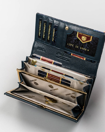 Portfel damski skórzany PTN 42122-ONBF S.Blue