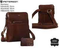 Torba skórzana + Etui PTN 1904-TUM Brown