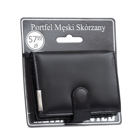 Portfel męski skórzany RM-06L-BCF Black