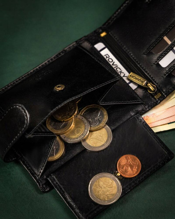 ROVICKY 22319L-VT-RVT Black RFID leather wallet