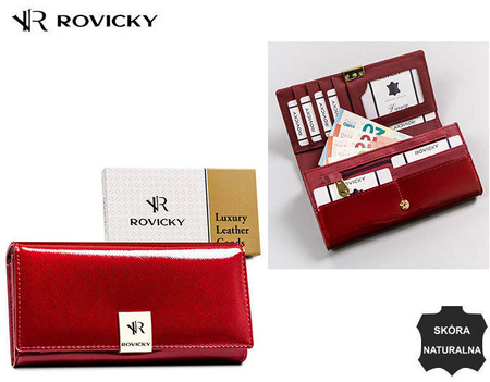 Portfel skórzany ROVICKY RH-27A-1-SAF Red