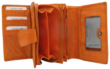 Portfel damski skórzany R-N19-ZPT Orange