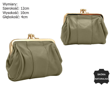 Portmonetka skórzana 665 Beige