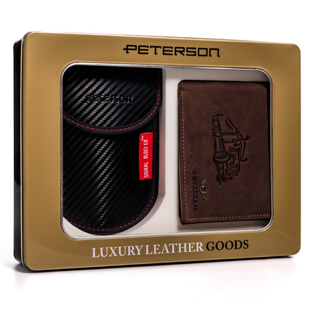 Gift Set: Men's Wallet + Key and Card Holder PTN ZM38 Peterson