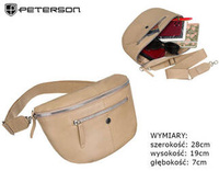 Leather bumbag PETERSON PTN NER-374-SNC