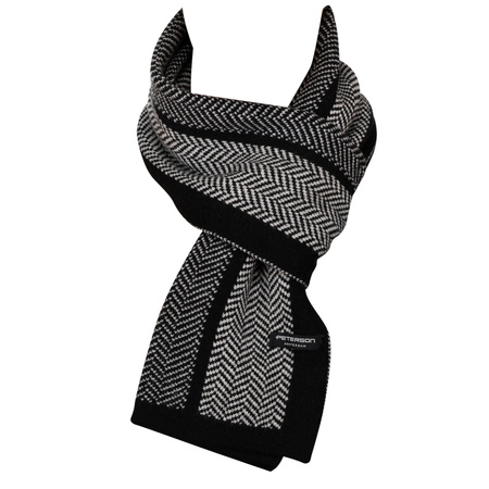 Elegant men's scarf by Peterson PTN SA100-02 Black