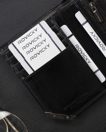 ROVICKY RFID leather wallet N484-RVTM-GN