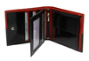 Portfel skórzany RFID ROVICKY N01-VT2 Black+Red