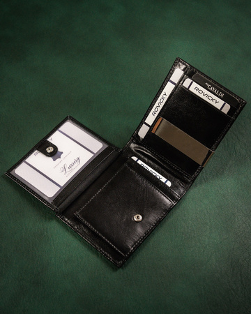 Skórzana banknotówka 252-GCL BLACK