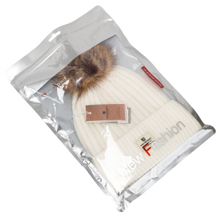 Warm Women's Hat with Angora Blend PETERSON PTN HAT-07 White