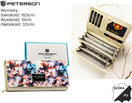 Portfel skóra + PU PTN PX20-PF2 Blue