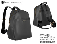 PETERSON PTN PLEC-ALE-3 eco leather backpack