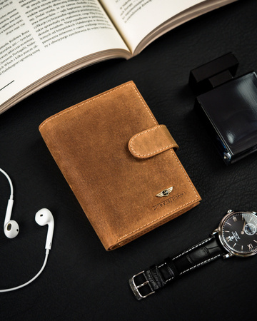 Leather wallet PTN 324Z 2-1-5 COGNAC