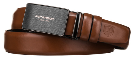 Pasek automat skórzany PTN A001 Brown