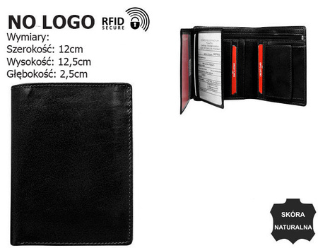 Men's leather wallet D1072-VT-NL-BP BLACK