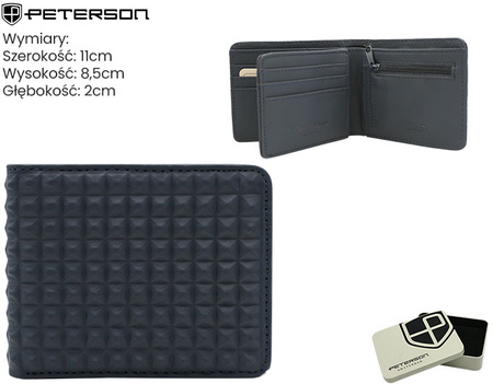 Portfel męski ze skóry PU PTN EH-07Z Navy