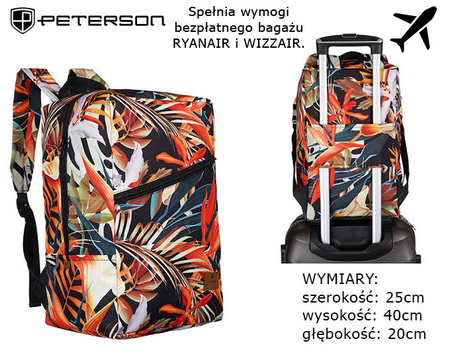 Plecak z tkaniny hydrofobowej PETERSON PTN PLEC