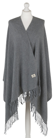 Large Women's Plaid Scarf with Fringes by Peterson SP100 Grey