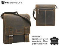 Leather bag PETERSON PTN 996-B-HUN