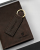 Men’s Gift Set: Nubuck Wallet and Keychain PETERSON PTN SET-M-N4-CHM