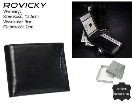 ROVICKY 1540-03-BOR RFID leather wallet