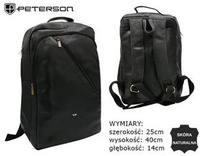 Leather Backpack PTN 2978-NDM Black