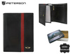 Men's leather wallet PTN N104-VTP BL-RED