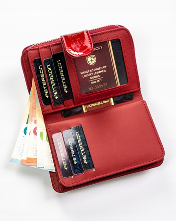 Women's wallet in a vertical orientation PTN PH31-1-SH Red