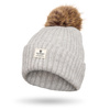 Warm Women's Hat with Angora Blend PETERSON PTN HAT-08 Grey