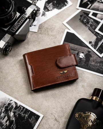 Three-Piece Gift Set: Men's Wallet, Cardholder and Keychain by Peterson PTN SET3-N79L-VT Brown