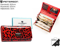 Portfel damski skóra+PU PTN PS401-PDS Red