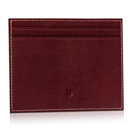 Skórzane etui na dokumenty PTN CAW22722 Bordo