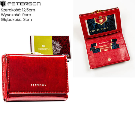 Portfel damski skórzany PTN 15-09-SH Red