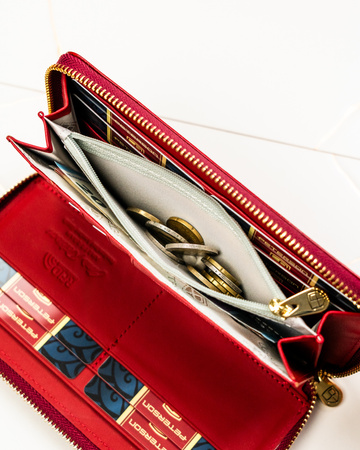 Portfel damski skórzany PTN PH25-1-SAF RED