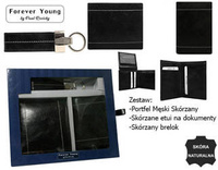 Set of leather wallet case key ring 4U CAVALDI ZECAV-03