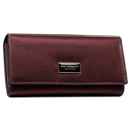 Portfel damski skóra naturalna+PU PTN PS122-HNL Purple 