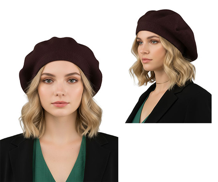 Beret damski BER-A10 Brown