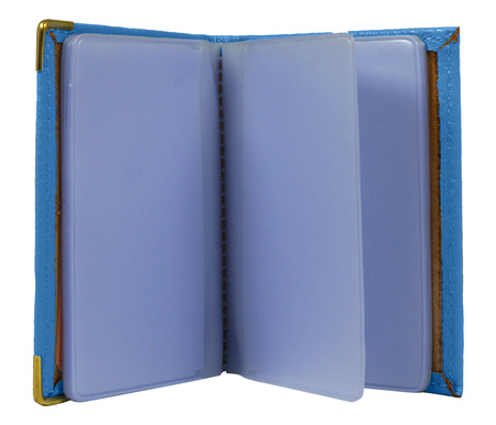 Skórzane etui na dokumetny 302-BL L.Blue