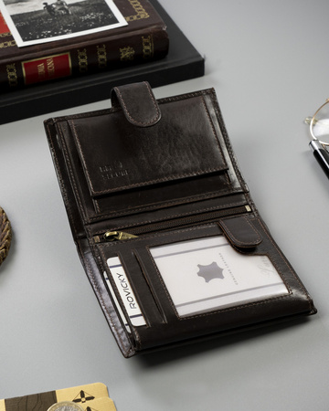 Men's leather wallet N62L-RVT-3227 D.Brown