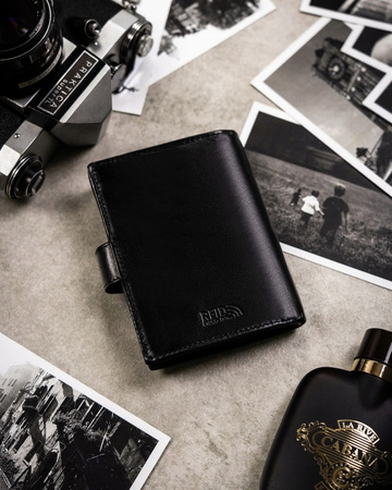 Three-Piece Gift Set: Men’s Leather Wallet, Cardholder and Keychain PETERSON PTN SET3-N4L-V