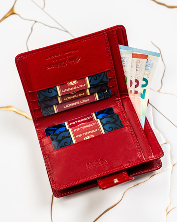 A two-piece gift set: wallet and keychain Peterson PTN SET-D-65-KCS RED