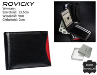 ROVICKY 1540-03-BOR RFID leather wallet