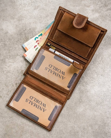 Leather wallet RFID ALWAYS WILD N4L-CHM