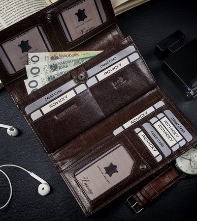 Rovicky women's RFID leather wallet CPR-8787-BAR