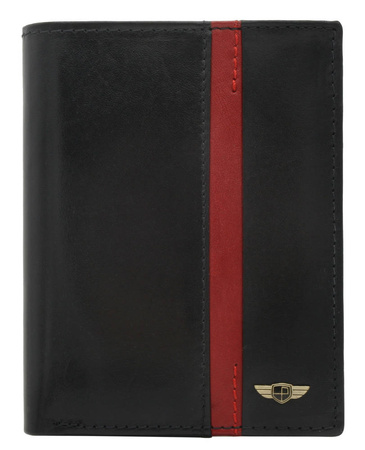 Men's leather wallet PTN N4-VTP BL-RED