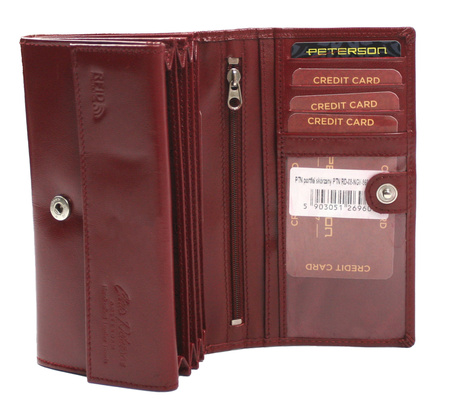 Portfel damski skórzany PTN RD-08-NGV Burgundy