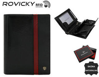 Men's Leather Wallet N62-RVTP-3050 Black-Red