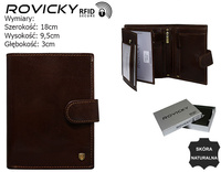 Portfel męski skórzany N575L-RVT D.Brown