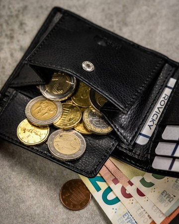 A two-piece gift set: Leatherette wallet & key ring by ROVICKY R-SET-M-N003-PUA BLA