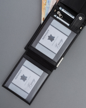 Portfel męski skórzany N992L-P-PDM-BL Black